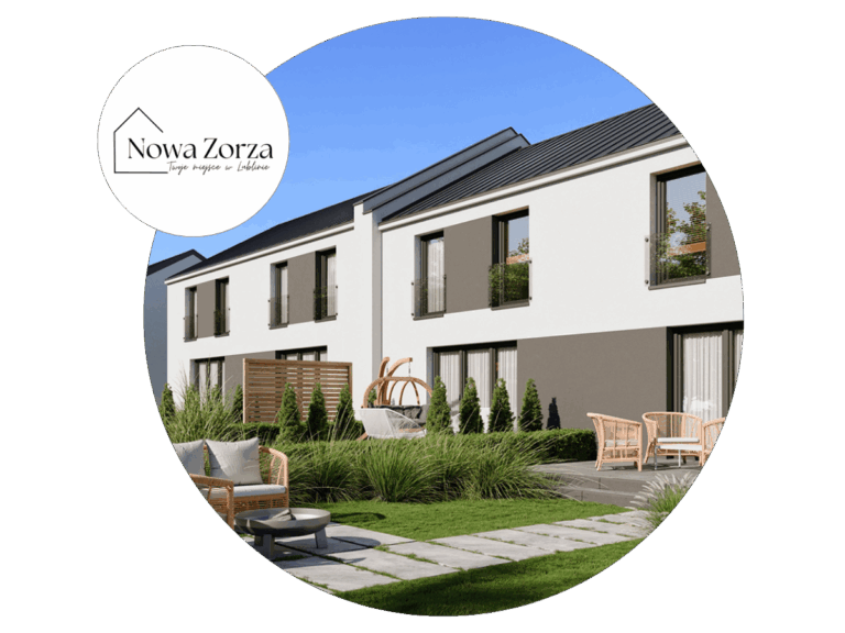 Nowoczesne domy w zielonym otoczeniu